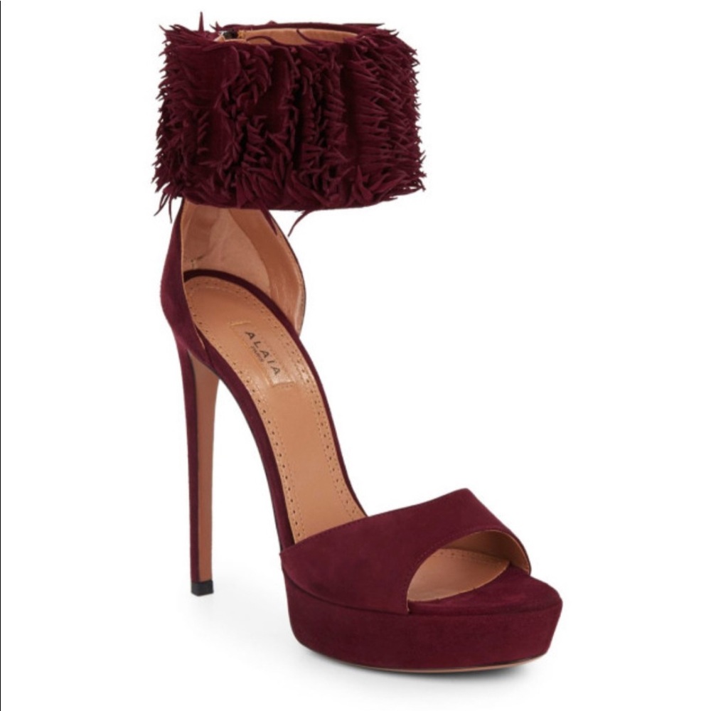 Alaïa Platforms w/ Fringed Ankle Strap